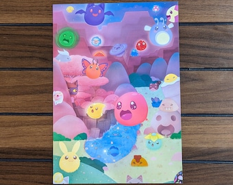 Slime Rancher Illustration A4 Art Print, Indie Video game, Digital Art Print