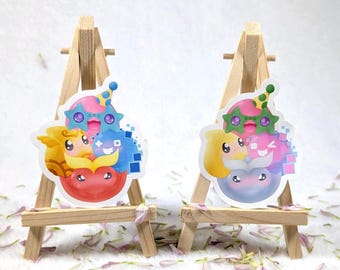 Slime Rancher Glossy Waterproof Stickers, Pink Party Slimes, Quick Silver, Glitch And Gold Slimes