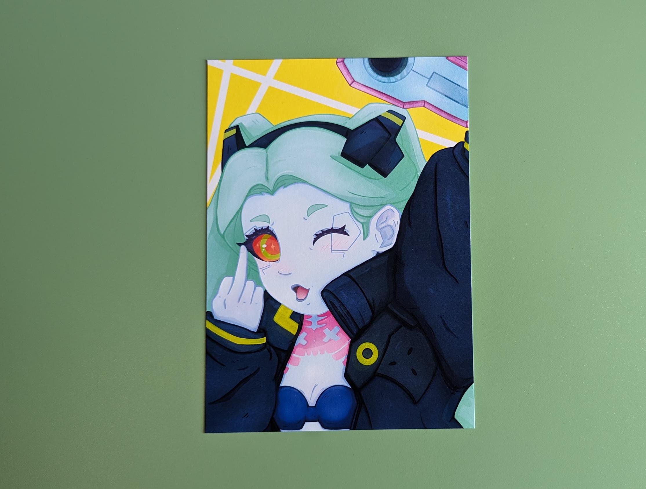 Cyberpunk Edgerunners Rebecca Illustration 5x7 inches Art Prints