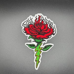 Grateful Dead - Dead and Company Las Vegas Residency at the Sphere Flaming Rose Aufnäher zum Aufbügeln