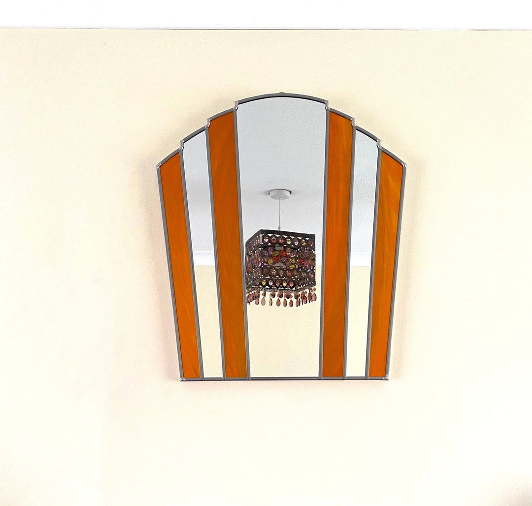 Art Deco Fan Mirror Sunrise Etsy
