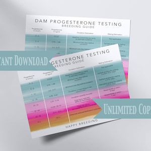 Dam Progesterone Chart Breeder Files Digital Printables