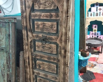 Old Moroccan door / Hand-worked Berber door.