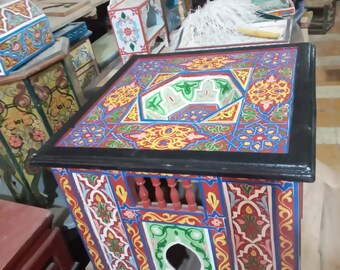 square painted wooden table / square table / square wooden table