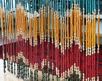Beaded Curtain for Doorways and Closets | Custom Room Divider, Bamboo Bead Curtain
