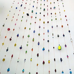 Bohemian Beaded Door Curtain, Handmade Room Divider, Room Separator, Customizable Strands, Bead Curtain, Glass Bead Curtain, Beaded Curtain