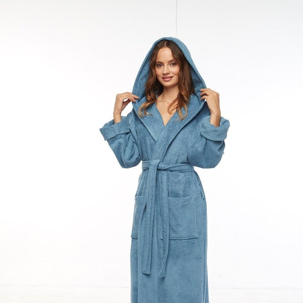 Women's Luxury Full Ankle Length Turkish Cotton Bathrobe Etsy Canada