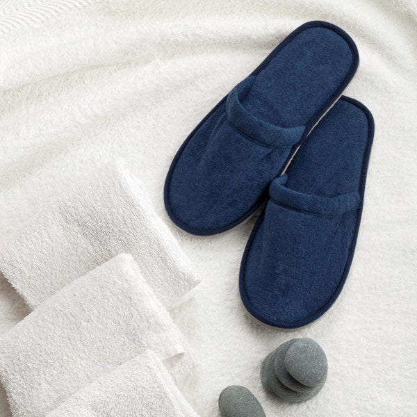 Men's Turkish Cotton Terry Bath Slippers 9 10 11 12