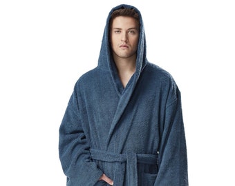 Men's Hooded Classic Turkish cotton Terry Bathrobe