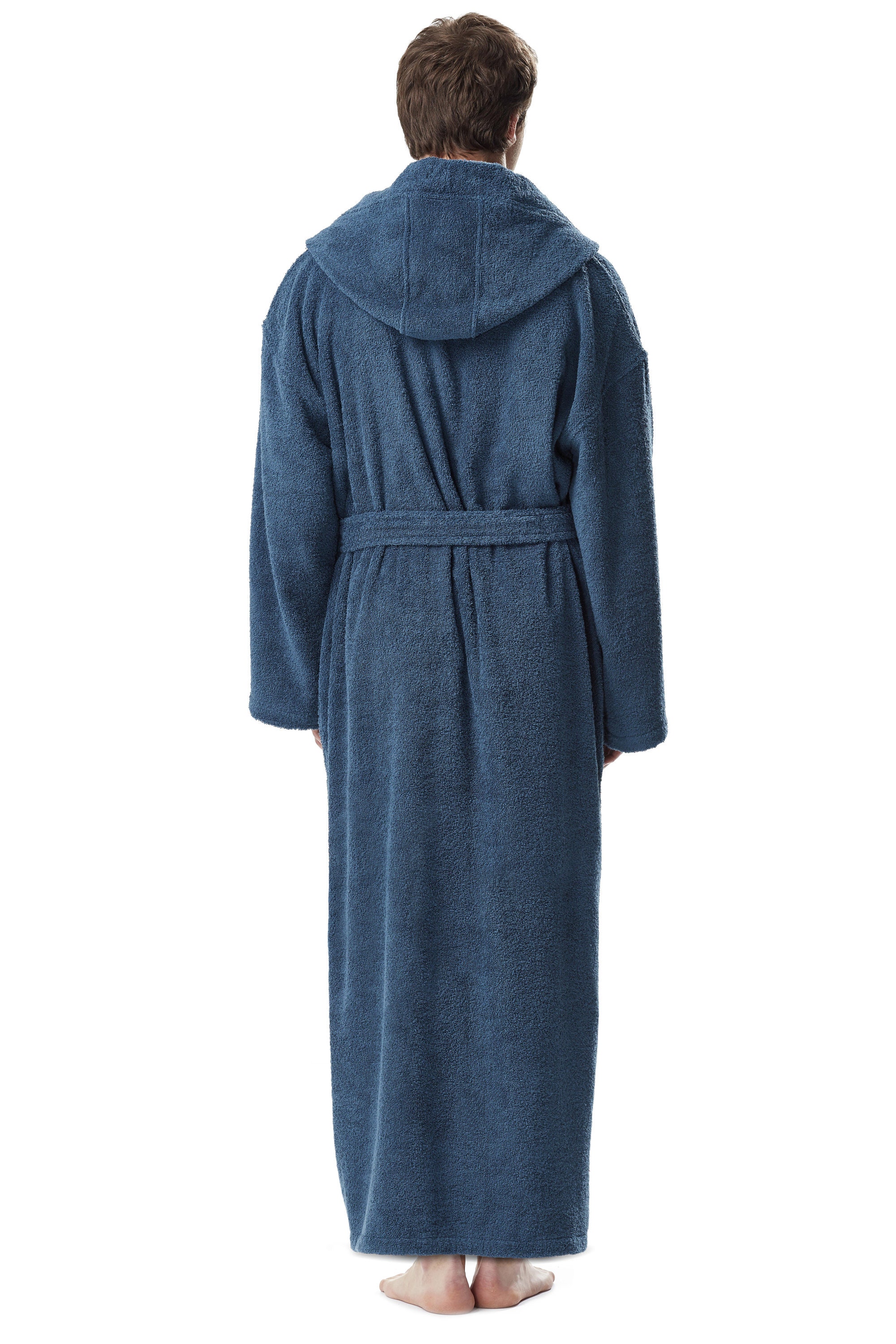 Mens hooded bathrobes full length hotsell
