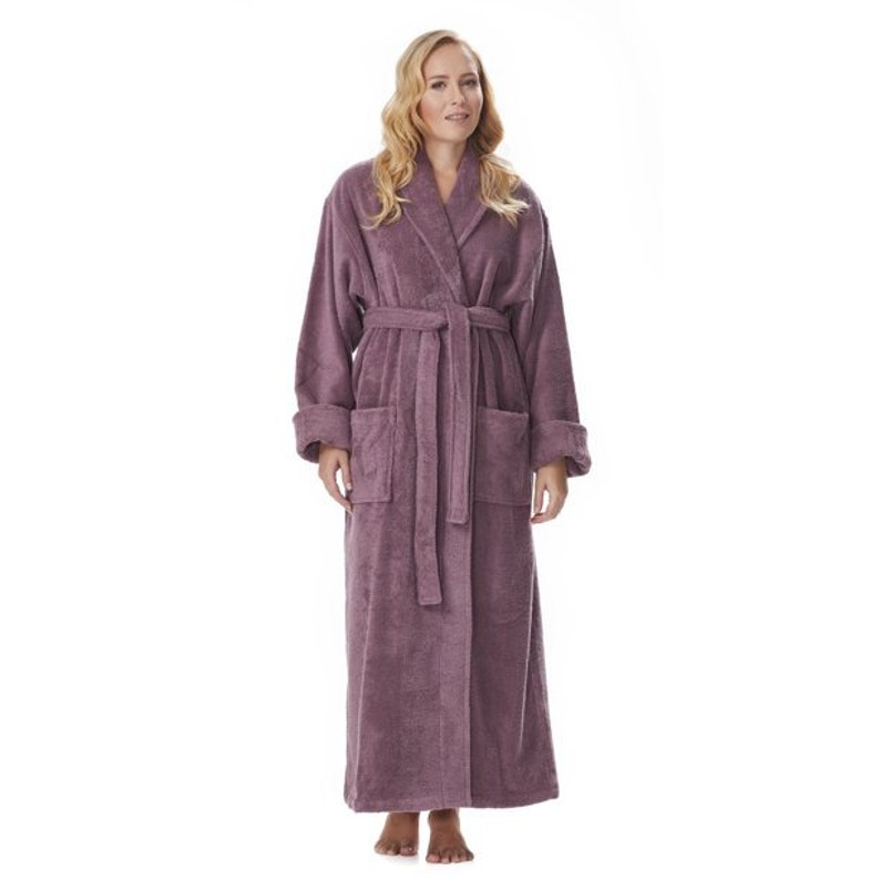 Women's Luxury Full Ankle Length Turkish Cotton Bathrobe image 8