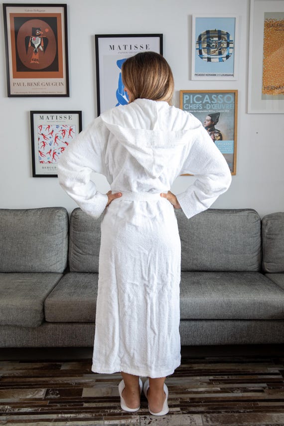 Peignoir Femme Capuche ENGLISH HOME Peignoir De Bain En Tissu