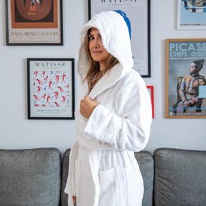 Unisex Full Length Long Hooded GOTS Certified ORGANIC Turkish Cotton Terry Bathrobe