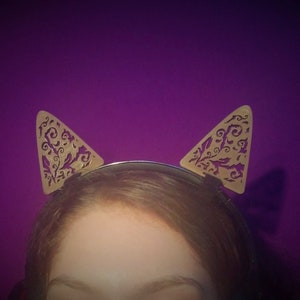 Cosplay Cat Ears for Headsets ~ Lace Cat Ears ~ Headset Accessory ~ Gamer Headphones Attachment ~ 3D Printed ~ Twitch Streamer Xmas Gift