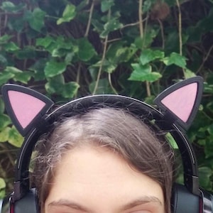 3D Printed Cat Ears for Headset: Gamer Cosplay Accessory