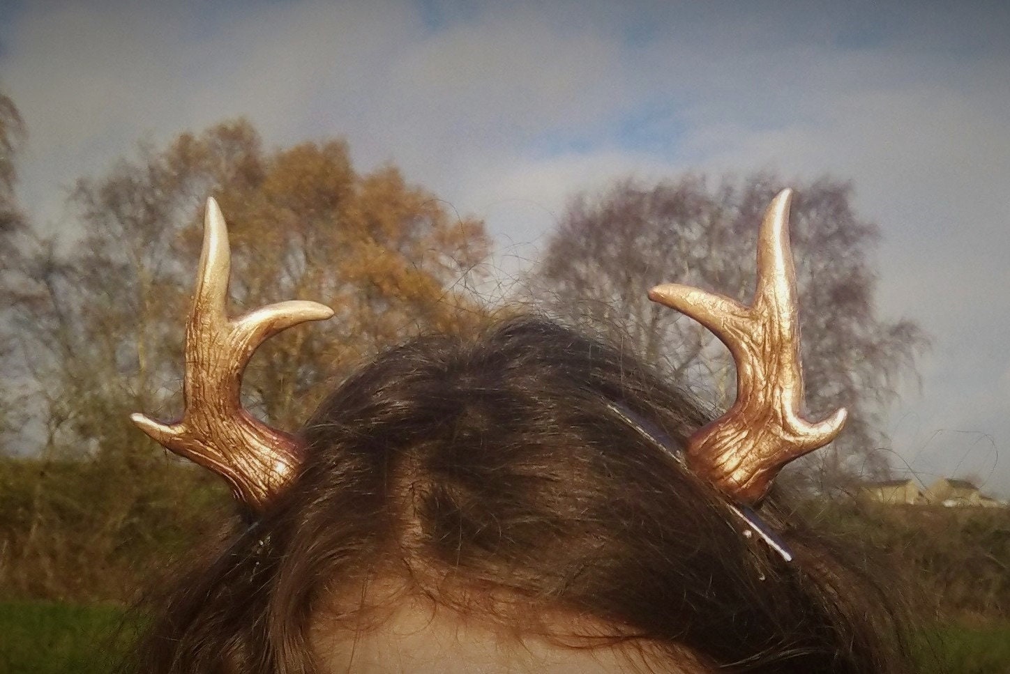Antler Deer Clips for Hair Antler Clips Antlers Hair Pin Deer Antler Brrettes 