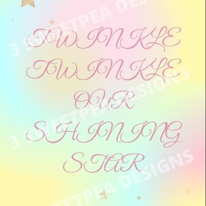 Twinkle Twinkle Baby Nursery Poster