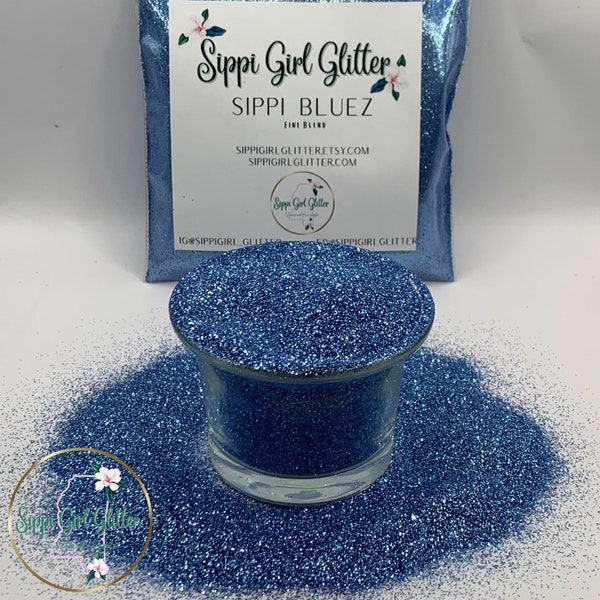 Blue fine glitter|Fine Glitter|Glitter for Tumblers|Glitter for resin art| Glitter for Slime|Sippi Bluez|Snow Glitter