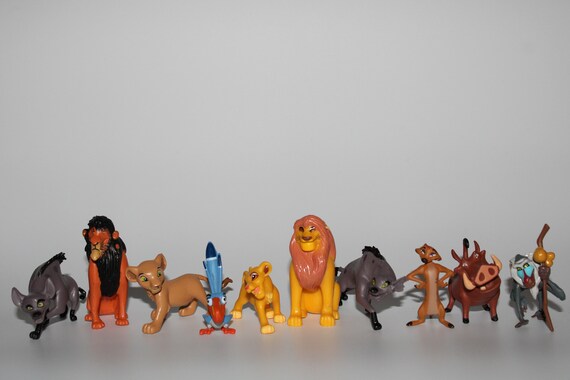 Disneys The Lion King Cake Toppers 10 Plastic Figures Brand Etsy