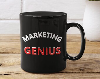 Funny Marketing Manager Coffee Mug 11oz 15oz White, Marketing Genius Cup (USA SHIPPING ONLY)