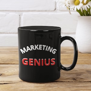 Funny Marketing Manager Coffee Mug 11oz 15oz White, Marketing Genius Cup (USA SHIPPING ONLY)