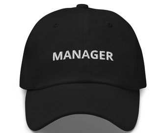 Humorous Manager Dad Hat: Stylish Baseball Cap Gift for Supervisors and Team Leaders