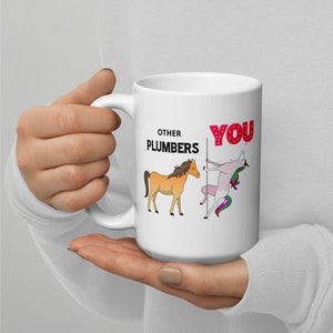 Mug plombier drôle : cadeau plombier licorne
