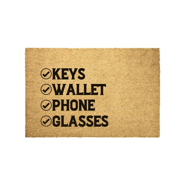 Phone Keys Wallet Doormat Etsy