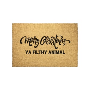 Filthy Animal Doormat, Funny Christmas Doormat, Funny Doormat, Merry Christmas Doormat, Christmas Welcome Mat, Holiday Doormat, Door Mat