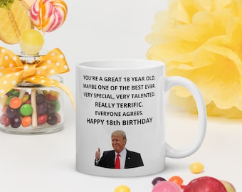 Taza divertida de Trump para su 18.º cumpleaños: regalo original