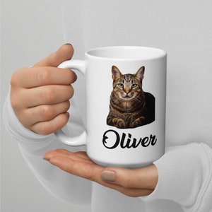 Custom Pet Photo Mug: Personalized Cat Lover Gift