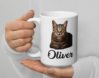 Taza personalizada con foto de mascota: regalo personalizado para amantes de los gatos