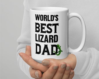 Tazza da caffè Lizard Dad: regalo in ceramica per gli amanti delle lucertole
