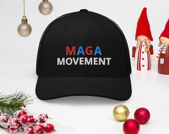 MAGA Movement Trucker Hat: Embroidered Dad Hat