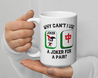 Divertente tazza da tè e caffè con giocatore di Mahjong, regalo per gli amanti del Mahjong