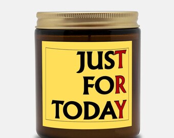 Smells Like Sobriety Candle Amber Jar 9oz, Encouragement Gift