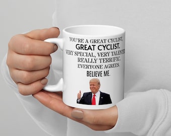 Funny Cyclist Mug, Political Humor Gift