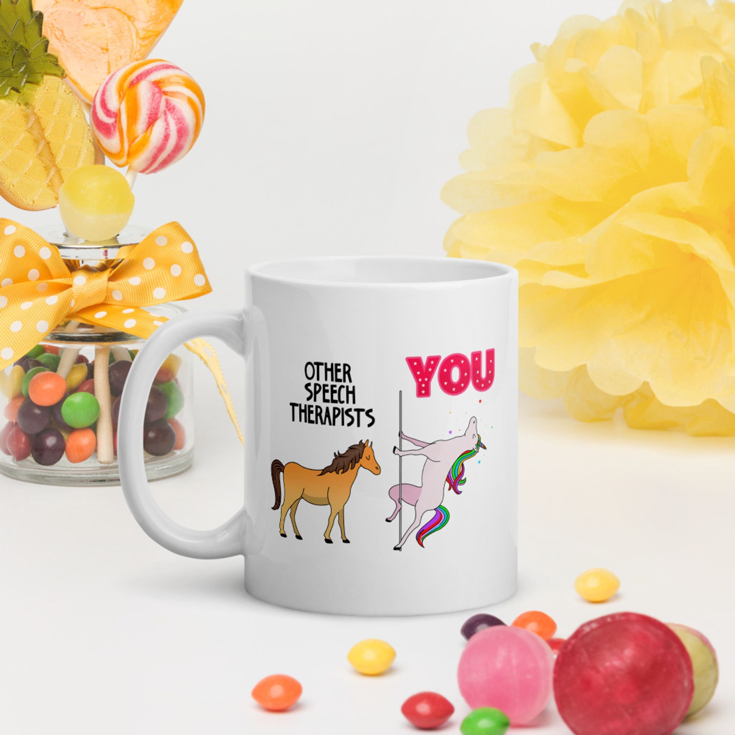Lustige Logopädin Tasse Mit Einhorn – Geschenk Für Logopädinnen, Spülmaschinenfest, 330 Ml