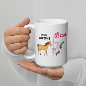 Personalized Unicorn Mug Gifts For Stepson, Funny Stepson Tea Cup