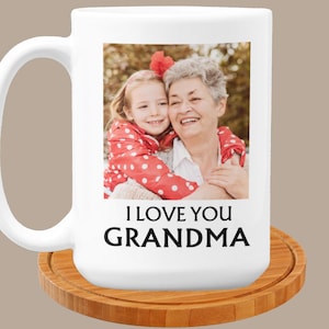 Personalized Photo Coffee Mug Birthday Christmas Gift, Custom Mug Gift for Mom Dad Grandparents, Holiday Valentine&#39;s Day Mug with Picture
