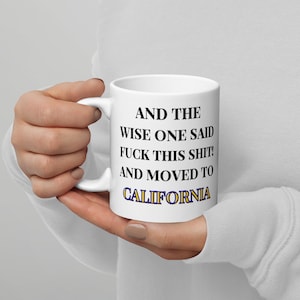 Moving to California Gift, Relocating to California Gift, California Mug, Co-worker relocation present, Moving away gift, Funny Moving Gift