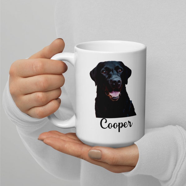 Black Lab Personalized Dog Mug, Black Lab Gifts, Black Lab Coffee Mug