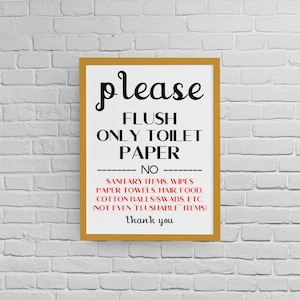Plaque de salle de bain Airbnb : décoration murale « Ne pas rincer » (téléchargement numérique)