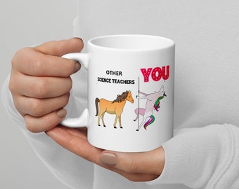 Funny Science Teacher Mug: Unicorn Gift for Chemistry Teacher