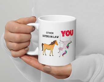 Whimsical Unicorn Coffee Mug: Sister-in-Law Gift