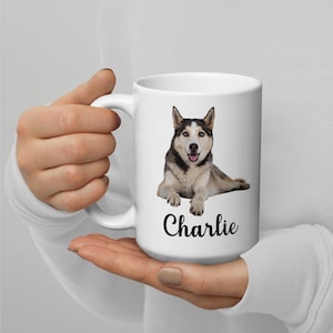 Husky Gifts, Personalized Husky Coffee Mug, Husky Dad Mug, Husky Lover Mug