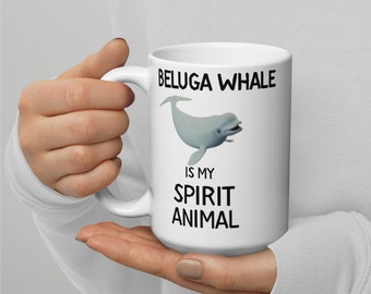 Beluga Whale Coffee Mug: Animal Lover Gift