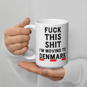 Moving To Denmark Coffee Mug, Relocating To Denmark Gift, Denmark Mug