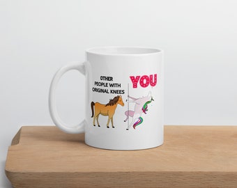 Knee Surgery Unicorn Mug: Funny Get Well Gift