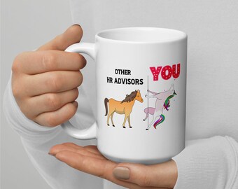 HR Unicorn Mug: Funny Gift for Human Resources Team